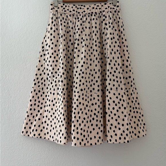 Kate Spade Leopard Dot Pleated Circle Skirt Size 9 - Picture 4 of 11